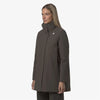 K-WAY Marla Capospalla donna calda di media lunghezza con cappuccio da donna, colore oliva nero. K7125LW XRG
