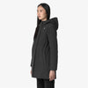 K-Way Sophie Soft Touch Marmotta giacca donna media lunghezza black blue