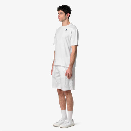 K-Way T-shirt uomo Solo Wave in cotone bianca