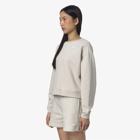 K-WAY felpa donna Pullover in Pile Casual Donna beige per Abbigliamento Athleisure