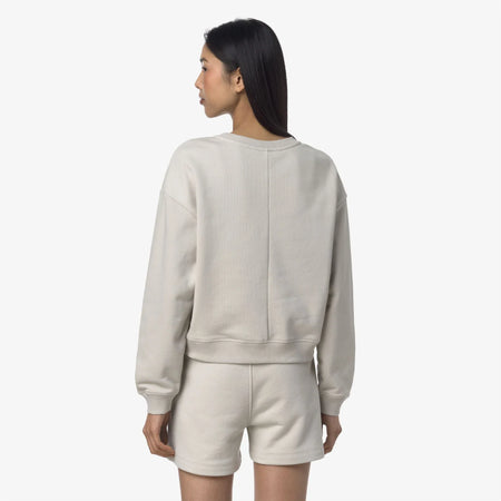 K-WAY felpa donna Pullover in Pile Casual Donna beige per Abbigliamento Athleisure