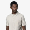 Polo uomo K-Way Vanoine beige slim fit in cotone stretch manica corta