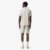 Polo uomo K-Way Vanoine beige slim fit in cotone stretch manica corta