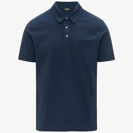 K-Way Polo uomo Vanoine in cotone stretch blu navy K7151CW B67