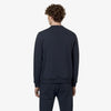K-WAY felpa uomo Maglione in Cotone Fleece Leggero Unisex Blu per Uso Urbano Le vrai auguste poly cotton