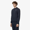 K-WAY felpa uomo Maglione in Cotone Fleece Leggero Unisex Blu per Uso Urbano Le vrai auguste poly cotton
