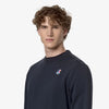 K-WAY felpa uomo Maglione in Cotone Fleece Leggero Unisex Blu per Uso Urbano Le vrai auguste poly cotton