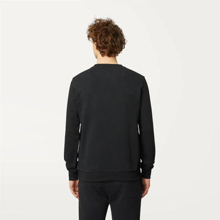 K-WAY K-WAY felpa uomo Felpa in Pile Unisex nera per Abbigliamento Urbano - Le vrai auguste poly cotton