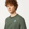 K-WAY felpa uomo Felpa in Pile Unisex Verde Scuro per Abbigliamento Urbano - Le vrai auguste poly cotton