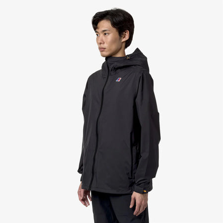K-WAY Capospalla uomo Charmel travel Giacca Impermeabile Unisex da Viaggio Nera e Grigia con Design Pieghevole
