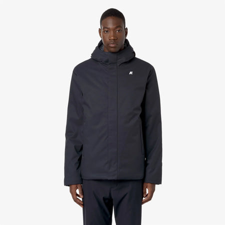 K-Way giacca uomo Jacko Twill Marmotta blu impermeabile con PrimaLoft