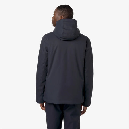 K-Way giacca uomo Jacko Twill Marmotta blu impermeabile con PrimaLoft