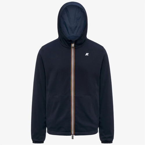 k-way giacca unisex jake reversibile blu vista frontale