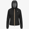 K-WAY Giacca Corto Capospalla Donna Impermeabile Nera Grigia con Tessuto Elasticizzato - Lily stretch poly jersey
