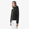 K-WAY Giacca Corto Capospalla Donna Impermeabile Nera Grigia con Tessuto Elasticizzato - Lily stretch poly jersey