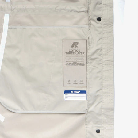 K-Way Barbrein cappotto donna lungo impermeabile 3 layer cotone water repellent oversize