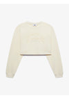 GCDS FELPA LOUNGE LOGO CROP CREWNECK da donna