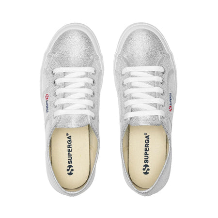 Superga scarpa donna Sneakers Superga Grigio Argento con Tomaia Lamé Luminoso