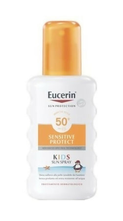 EUCERIN SUN PROTECTION KIDS SUN SPRAY SPF 50+ - protegge e lenisce la pelle sensibile dei bambini -senza profumo ed extraresistente all'acqua - 200ml