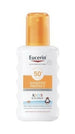 EUCERIN SUN PROTECTION KIDS SUN SPRAY SPF 50+ - protegge e lenisce la pelle sensibile dei bambini -senza profumo ed extraresistente all'acqua - 200ml