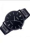 Orologio Casio per uomo, MTP-VT01B-1B, quadrante e cinturino nero, movimento al quarzo impermeabile