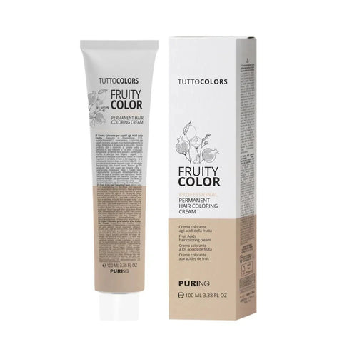 olorazione Permanente Puring Fruity Color – Tinta Professionale con Acidi della Frutta, Copertura Capelli Bianchi, Colore Luminoso e Duraturo