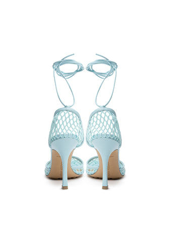 Bottega Veneta Sandali Rete Stretch in Azzurro da donna