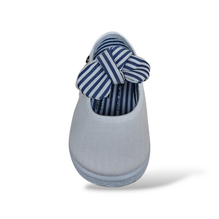 Ballerine bambina Victoria Ojalá bianco tela velcro casual eleganti