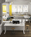 Scrivania elevabile in altezza con manovella per ufficio cm. 120/140x80x78/123h