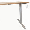 Scrivania elevabile in altezza con manovella per ufficio cm. 120/140x80x78/123h