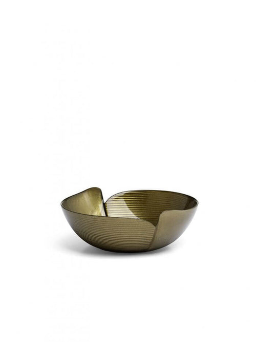 Centrotavola Evviva 5860 Bolo in vetro trasparente, diametro 22 cm, oggetto decorativo elegante per tavola, casa o composizioni.