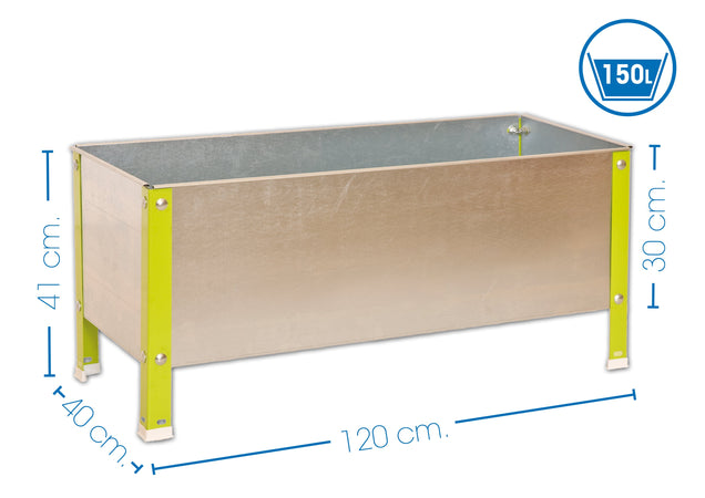 SIMONGARDEN URBAN 410x1200x400 VERDE/GALV-150l