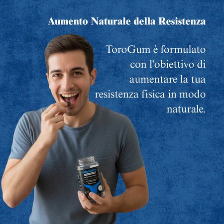 Torogum Integratore Sessuale Chewing Gum Erezione Pene Extra Forte Maca per Uomo Tribulus 60pz