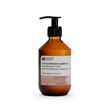 Crema Definizione Capelli Ricci Insight Elasti-Curl – Crema Modellante Anticrespo Idratante con Olio di Cocco, Chia e Sacha Inchi, Ricci Elastici Definiti e Morbidi, Styling Professionale