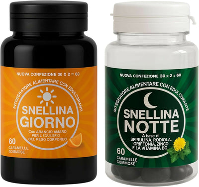 Snellina Giorno & Notte Dimagrante Donna – Integratore Brucia Grassi Naturale con Arancio Amaro, Griffonia e Rodhiola