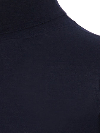 Colombo Dolcevita Blu Navy Cashmere e Seta da uomo
