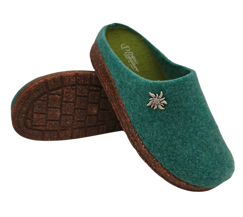 Ciabatte Tirolesi da Donna, Pantofole Invernali da Casa, Sottopiede Estraibile, 100% Made in Italy