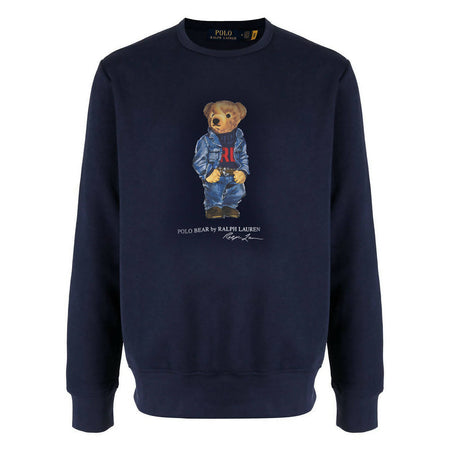 Polo Ralph Lauren Felpa Uomo Polo Bear Senza Cappuccio Felpa Orsetto Girocollo Tinta Unita