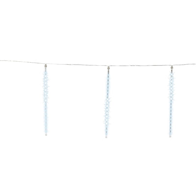 Luci a LED natalizie, ghiaccioli luce fredda per esterno ed interno, funzione nevicata