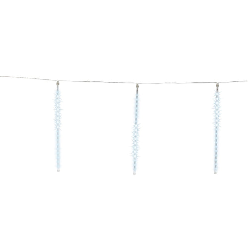 Luci a LED natalizie, ghiaccioli luce fredda per esterno ed interno, funzione nevicata