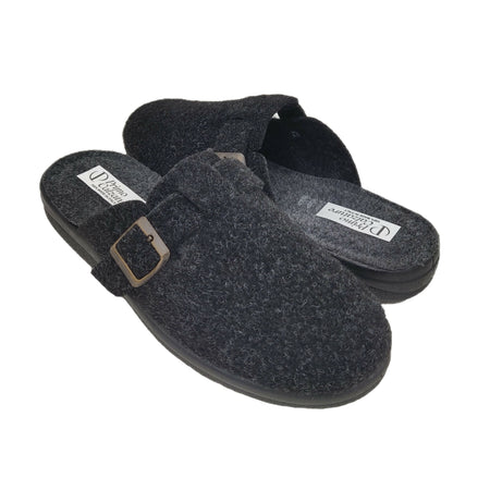 Le Valdostane, Fantastiche Pantofole Uomo Invernali da Casa, Calde e Imbottite, Ciabatte Inverno Antiscivolo con Pelo, Ciabatta da Camera Made in Italy, Fibbia Regolabile Comfort Unico