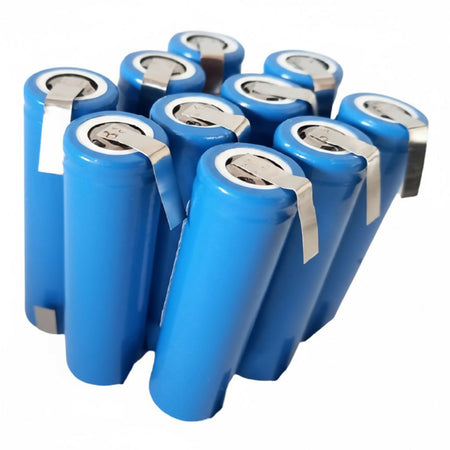 TOP QUALITY MAXI PACK X10 CELLE 18650 Litio 3.7V - 2000mAh | Ricaricabili con Linguette Saldabili per Ricambi Saldatura Pacco Batteria Ricambio