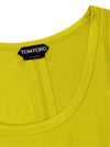 Tom Ford Top smanicato in seta giallo da donna