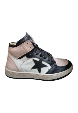 Ciao Junior Snk Sneakers Bambina Ragazza Bianco Nero Rosa - Scarpe Pelle Zip