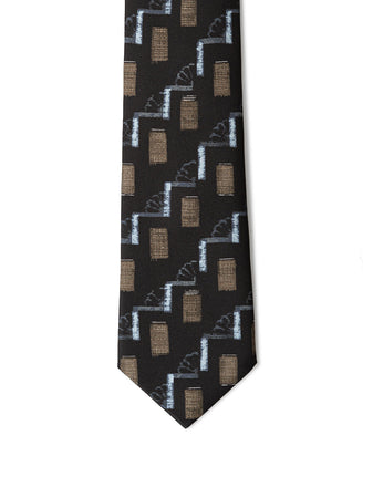 GIORGIO ARMANI Cravatta nera in seta Giorgio Armani da uomo