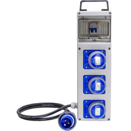 QUADRO ELETTRICO DA CANTIERE ASC 220V MONOFASE CON 3 PRESE IP67 DA 16A - ElettroWatt.eu