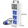 QUADRO ELETTRICO DA CANTIERE ASC 220V MONOFASE CON 3 PRESE IP67 DA 16A - ElettroWatt.eu