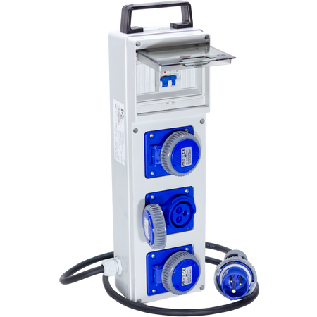 QUADRO ELETTRICO DA CANTIERE ASC 220V MONOFASE CON 3 PRESE IP67 DA 16A - ElettroWatt.eu