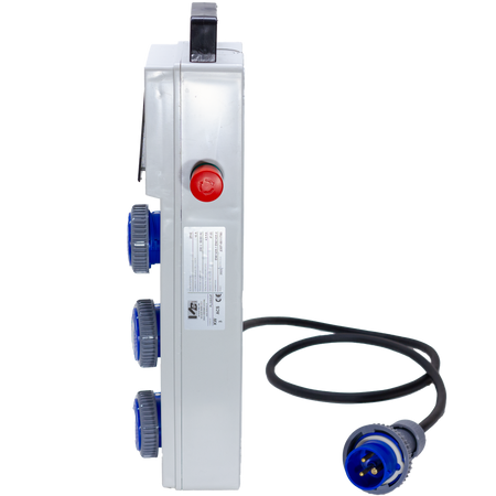 QUADRO ELETTRICO DA CANTIERE ASC 220V MONOFASE CON 3 PRESE IP67 DA 16A + FUNGO DI EMERGENZA - ElettroWatt.eu