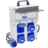 QUADRO ELETTRICO DA CANTIERE ASC 220V MONOFASE CON 4 PRESE IP67 DA 16A + FUNGO DI EMERGENZA - ElettroWatt.eu